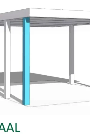 Paal voor Carport QB - Lengte 109.4 cm Speciale Aanbieding